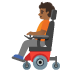 person in motorized wheelchair, medium-dark skin tone